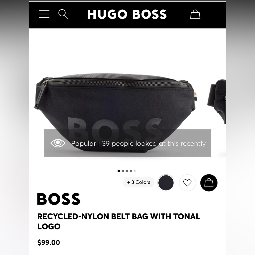 Hugo Boss “BOSS” Fanny pack, Black